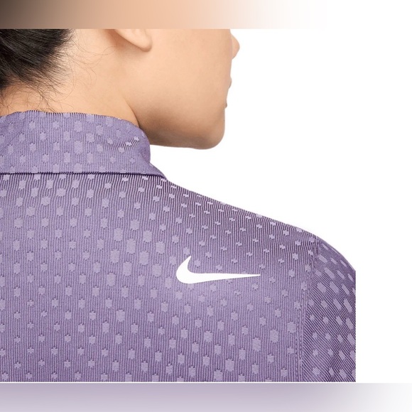 Nike Women's Tour Dri-FIT ADV Jacquard Golf Polo Lavender SZ L NWOT - Picture 3 of 8